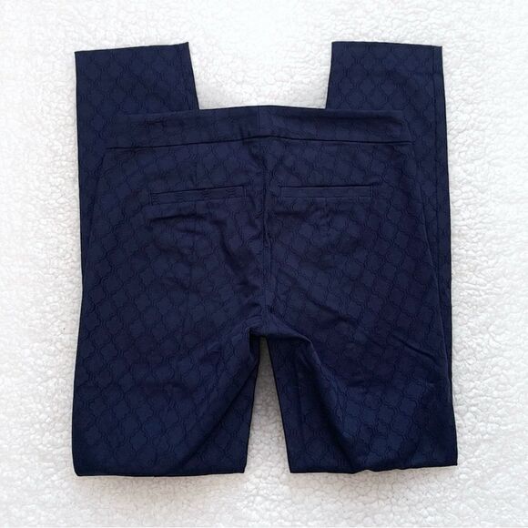 Lilly Pulitzer Textured Kelly Skinny Ankle Pants Midnight Navy Blue NWT - Picture 3 of 7
